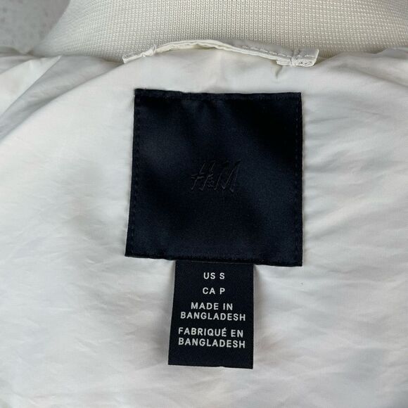 H&M Full Off-White Full Zip Jacket Size S EUC - Picture 6 of 7